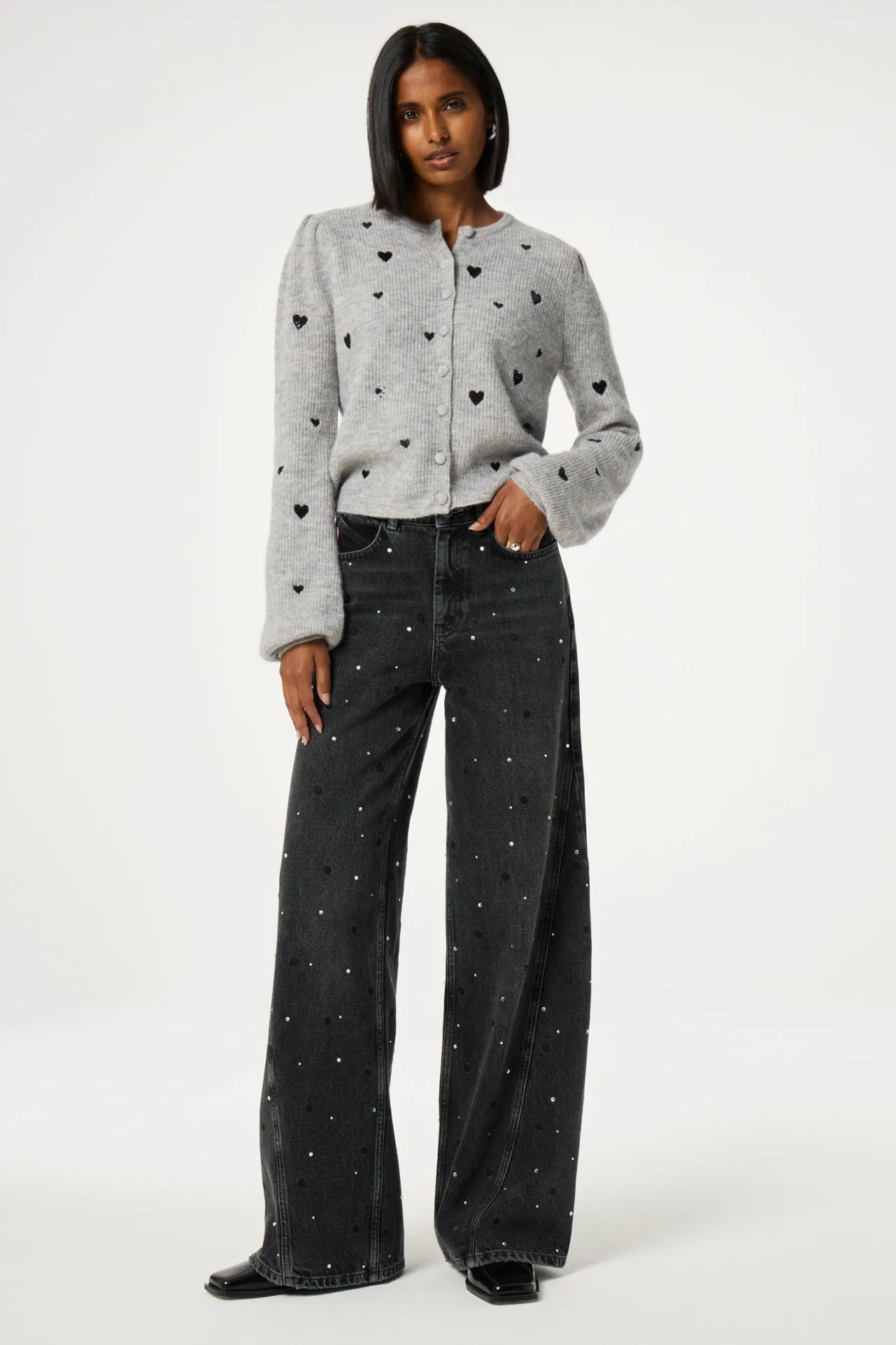 Fabienne Chapot Bonnie Wide Leg - Rhinestone> Denim