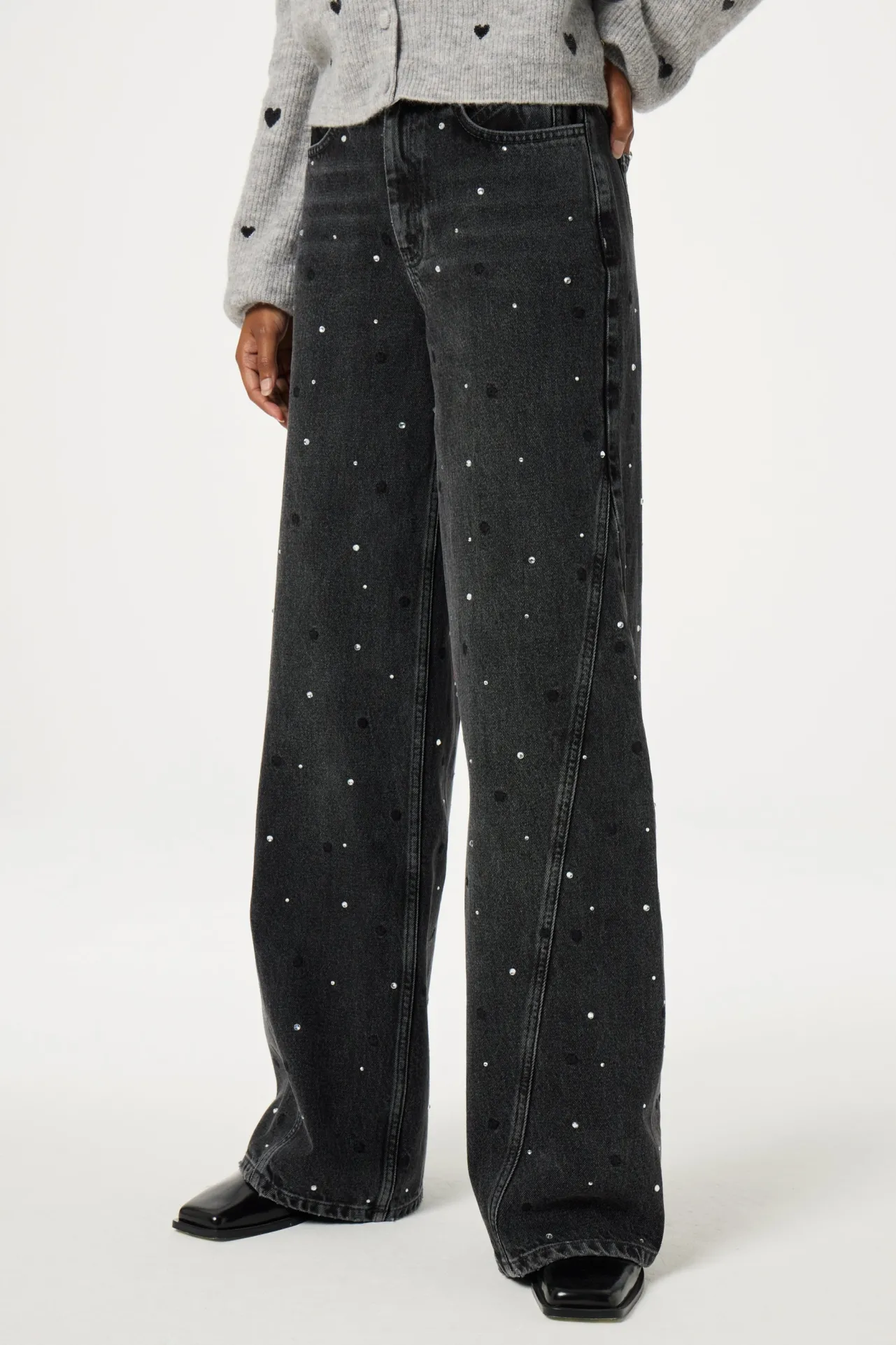 Fabienne Chapot Bonnie Wide Leg - Rhinestone> Denim